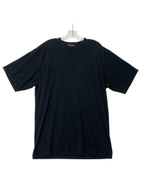 VTG Inner Harbor Mens Large Black Ribbed Silky Soft Crew Short Sleeve Tee Shirt